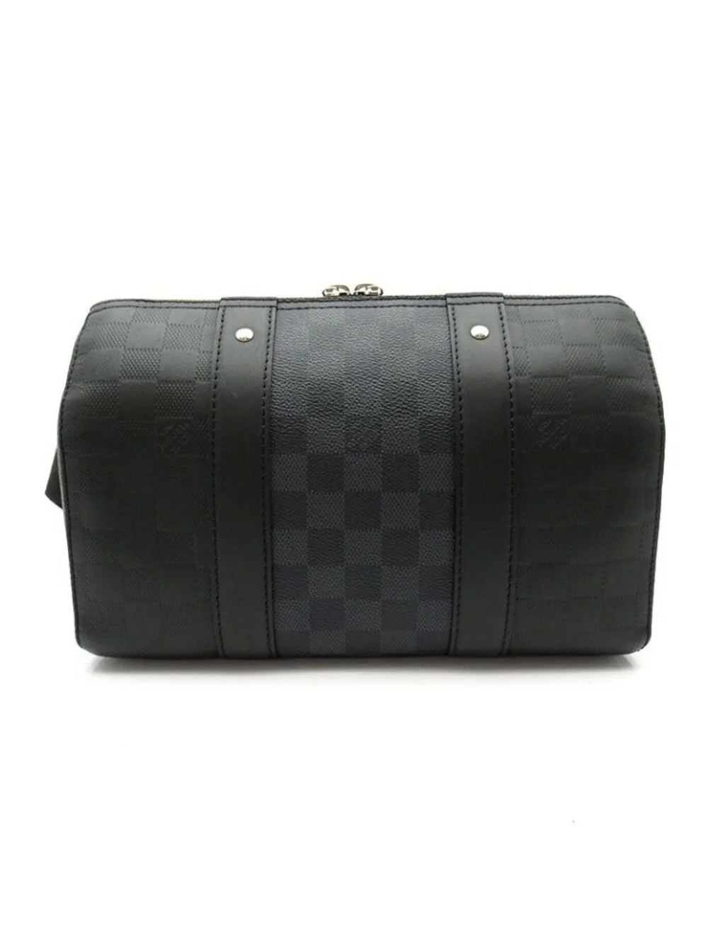 Louis Vuitton City Keepall Damier Infini Graphite Boston Bag Black